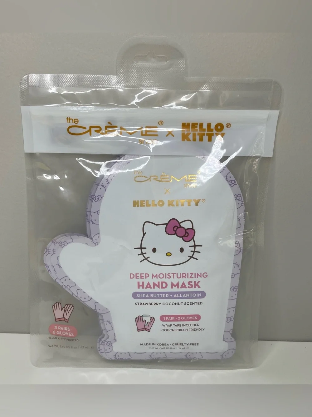 Creme X Hello Kitty Deep Moisturizing Hand Mask (3 Pairs - 6 Gloves) NEW
